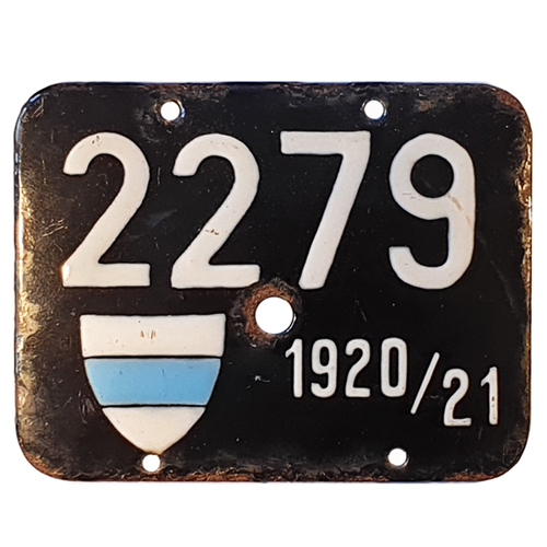 Fahrradkennzeichen ZG 1920/21