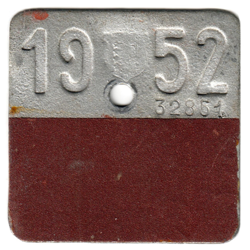 Fahrradkennzeichen VS 1952