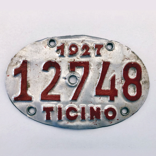 Fahrradkennzeichen TI 1927