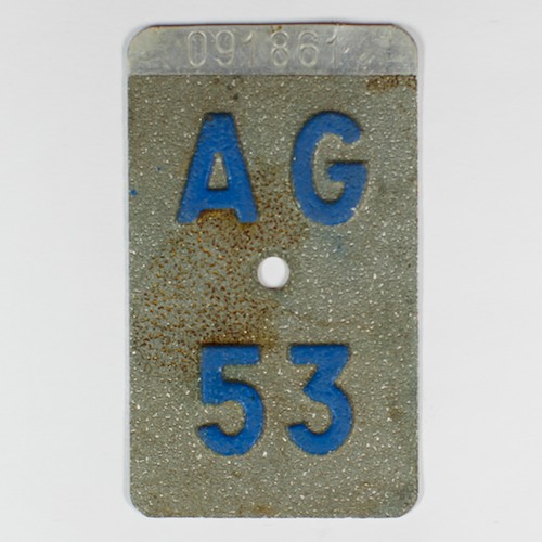 Fahrradkennzeichen AG 1953 D