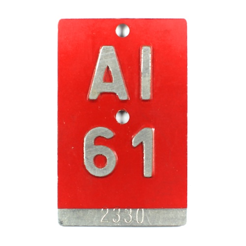 Fahrradkennzeichen AI 1961