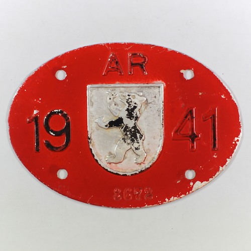 Fahrradkennzeichen AR 1941