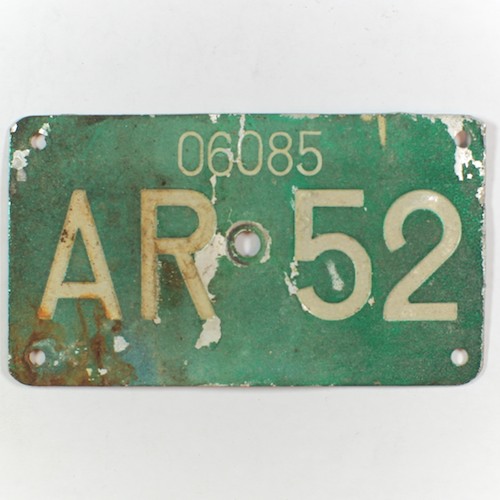 Fahrradkennzeichen AR 1952