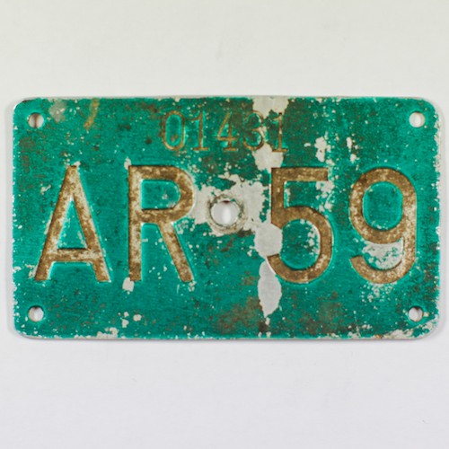 Fahrradkennzeichen AR 1959