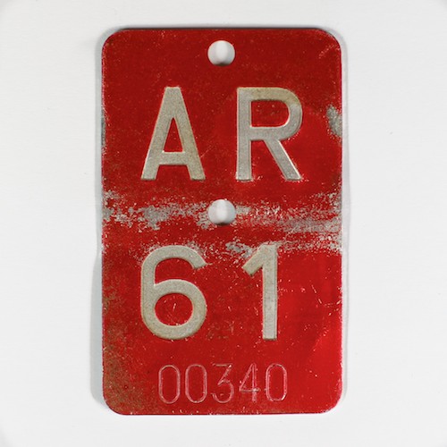 Fahrradkennzeichen AR 1961