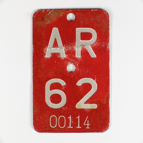 Fahrradkennzeichen AR 1962