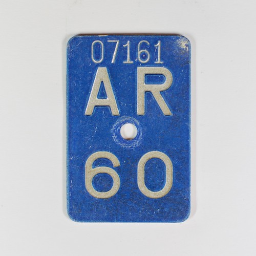 Fahrradkennzeichen AR 1960