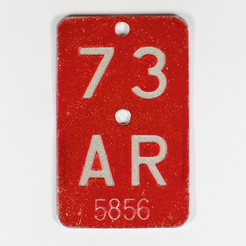 Fahrradkennzeichen AR 1973