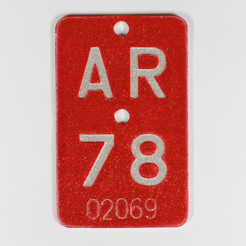Fahrradkennzeichen AR 1978