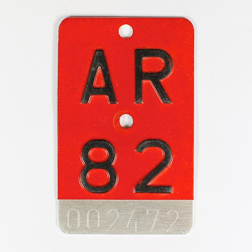 Fahrradkennzeichen AR 1982