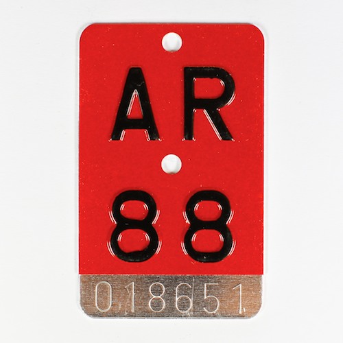 Fahrradkennzeichen AR 1988