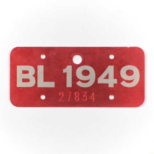 Fahrradkennzeichen BL 1949