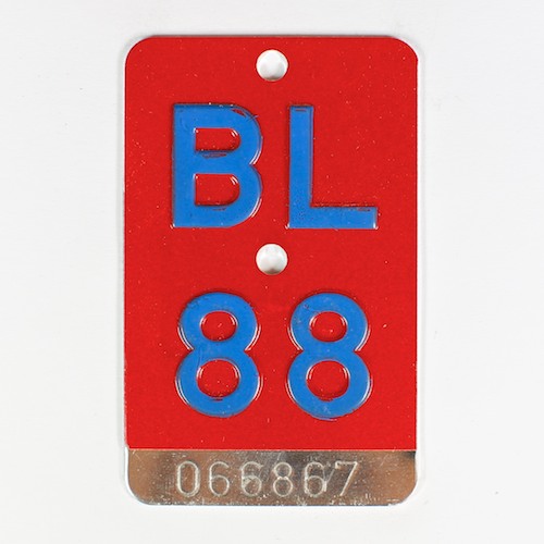 Fahrradkennzeichen BL 1988