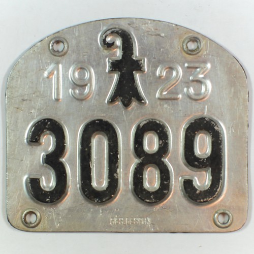 Fahrradkennzeichen BS 1923