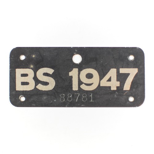 Fahrradkennzeichen BS 1947 Anhänger