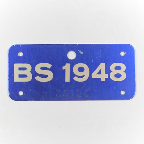 Fahrradkennzeichen BS 1948 Velo privat