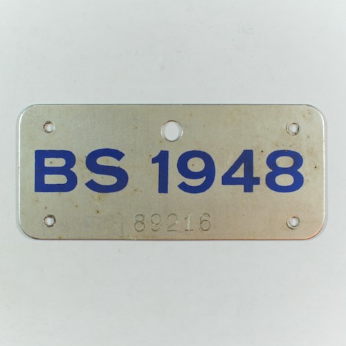Fahrradkennzeichen BS 1948 Anhänger