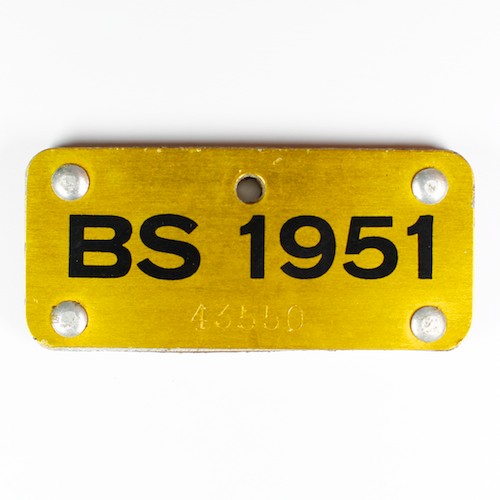 Fahrradkennzeichen BS 1951 Velo privat