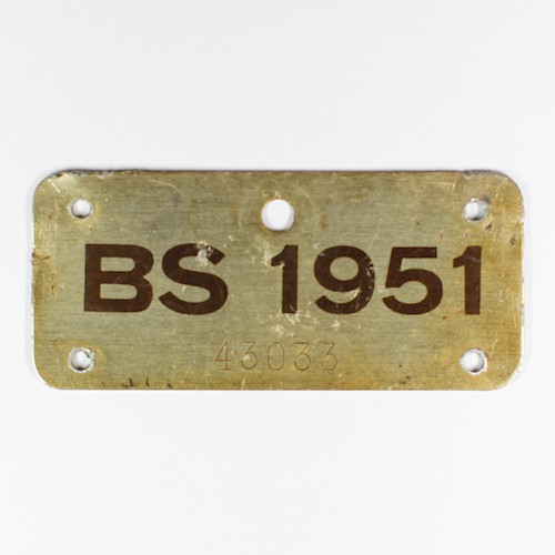 Fahrradkennzeichen BS 1951 Velo privat E