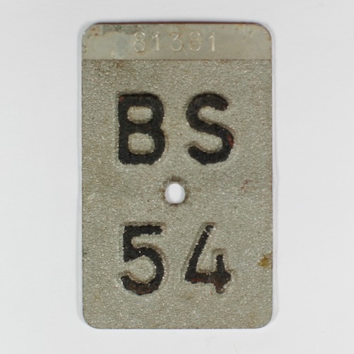 Fahrradkennzeichen BS 1954 E