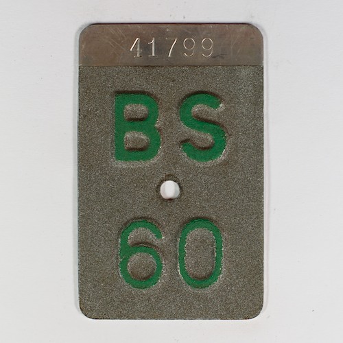 Fahrradkennzeichen BS 1960