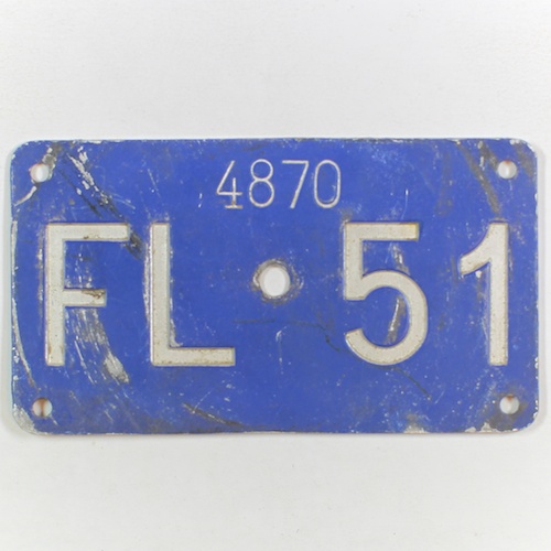 Fahrradkennzeichen FL 1951