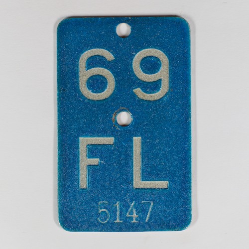 Fahrradkennzeichen FL 1969