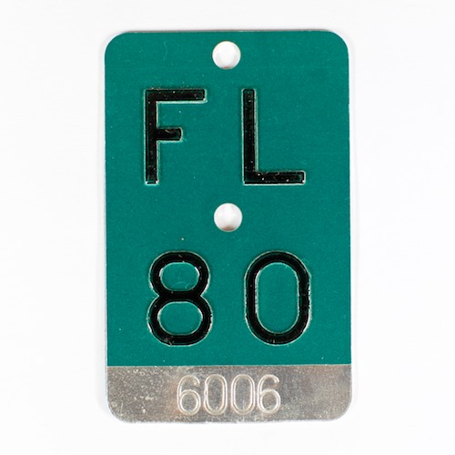 Fahrradkennzeichen FL 1980 grün