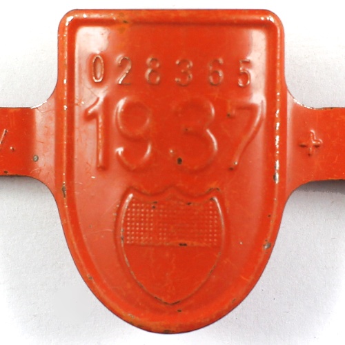 Fahrradkennzeichen FR 1937