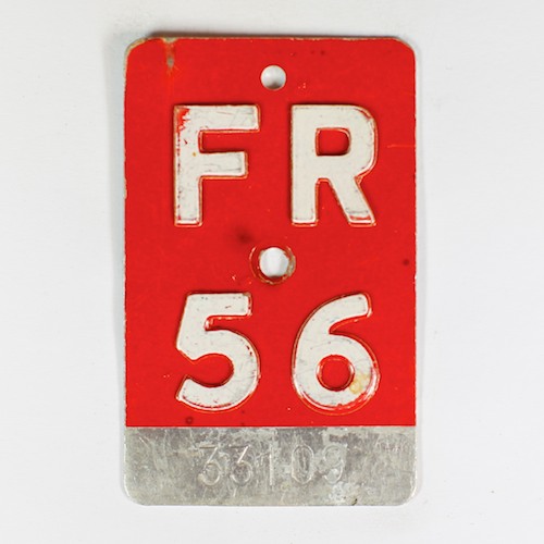 Fahrradkennzeichen FR 1956