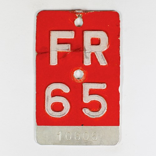 Fahrradkennzeichen FR 1965