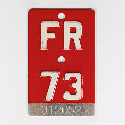 Fahrradkennzeichen FR 1973