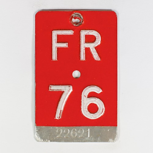 Fahrradkennzeichen FR 1976