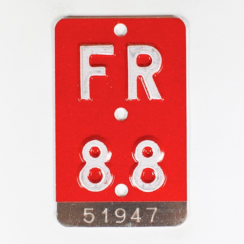 Fahrradkennzeichen FR 1988