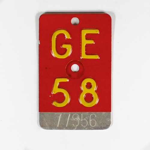 Fahrradkennzeichen GE 1958