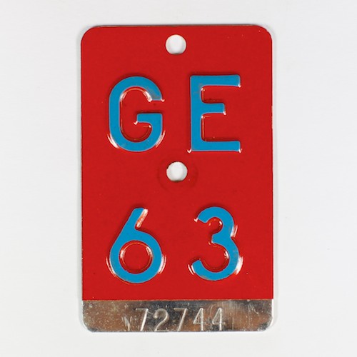 Fahrradkennzeichen GE 1963
