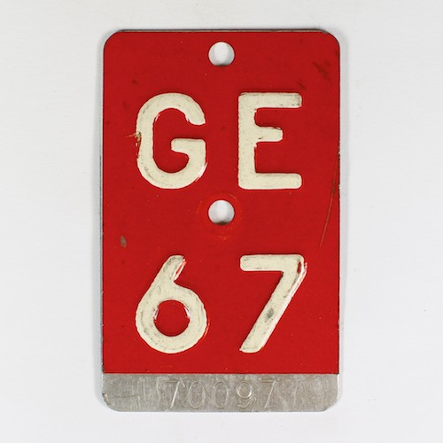 Fahrradkennzeichen GE 1967