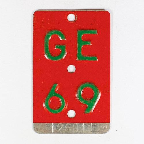 Fahrradkennzeichen GE 1969