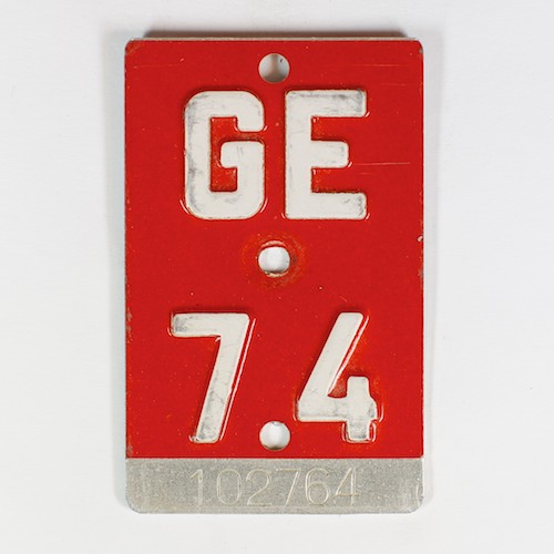 Fahrradkennzeichen GE 1974