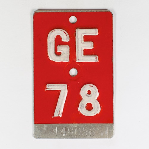 Fahrradkennzeichen GE 1978