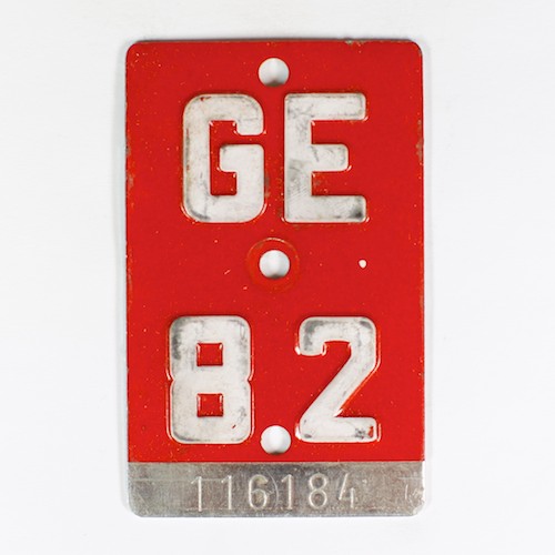 Fahrradkennzeichen GE 1982