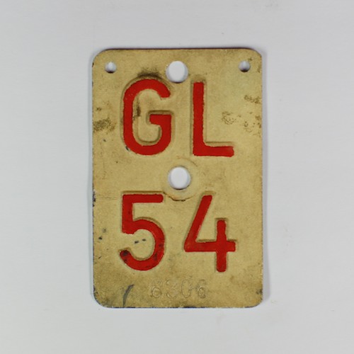 Fahrradkennzeichen GL 1954 C