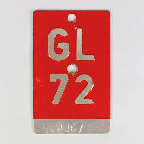 Fahrradkennzeichen GL 1972
