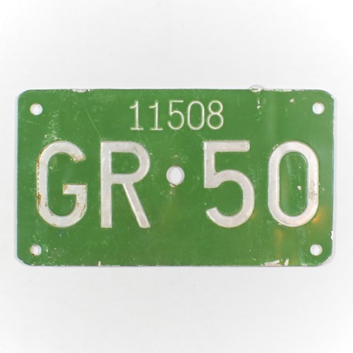 Fahrradkennzeichen GR 1950
