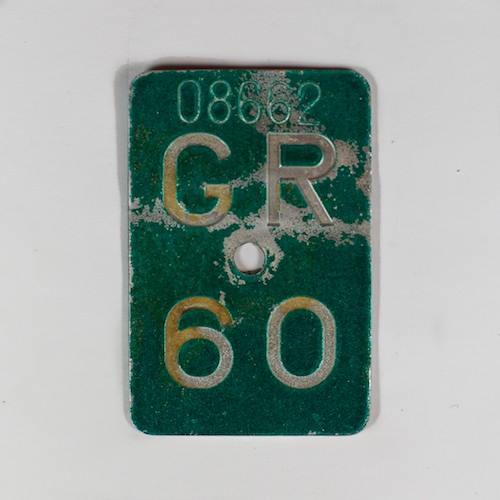 Fahrradkennzeichen GR 1960