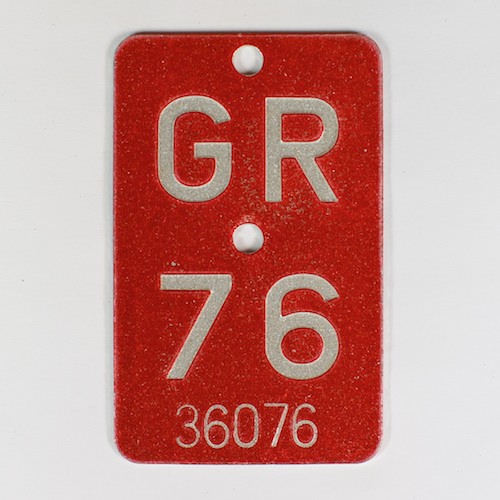 Fahrradkennzeichen GR 1976