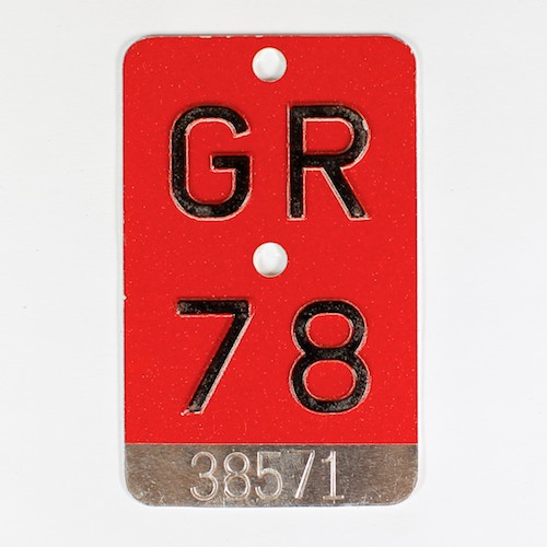 Fahrradkennzeichen GR 1978
