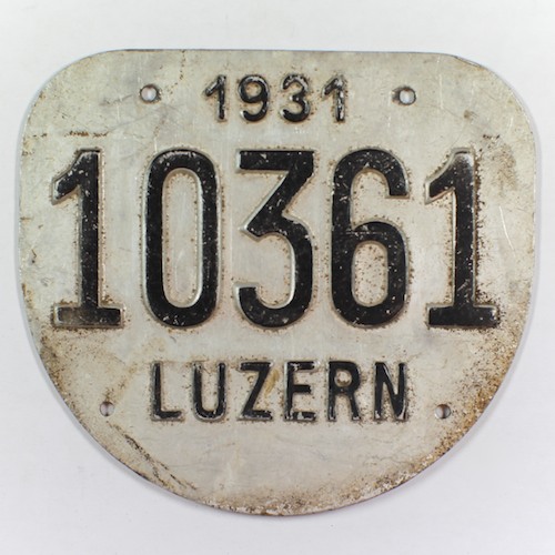 Fahrradkennzeichen LU 1931