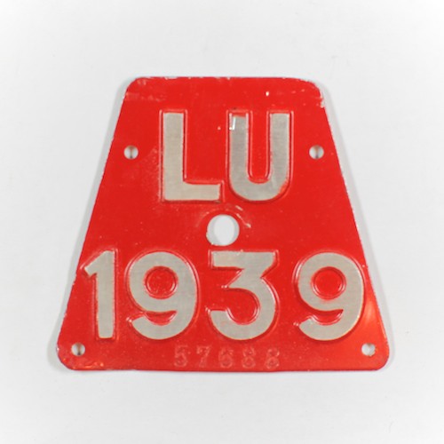 Fahrradkennzeichen LU 1939
