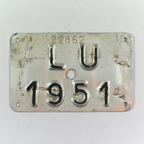 Fahrradkennzeichen LU 1951